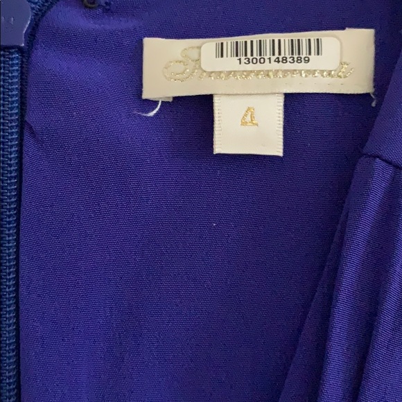 Silk blue Louisa jumpsuit shoshanna 4 - Picture 4 of 6